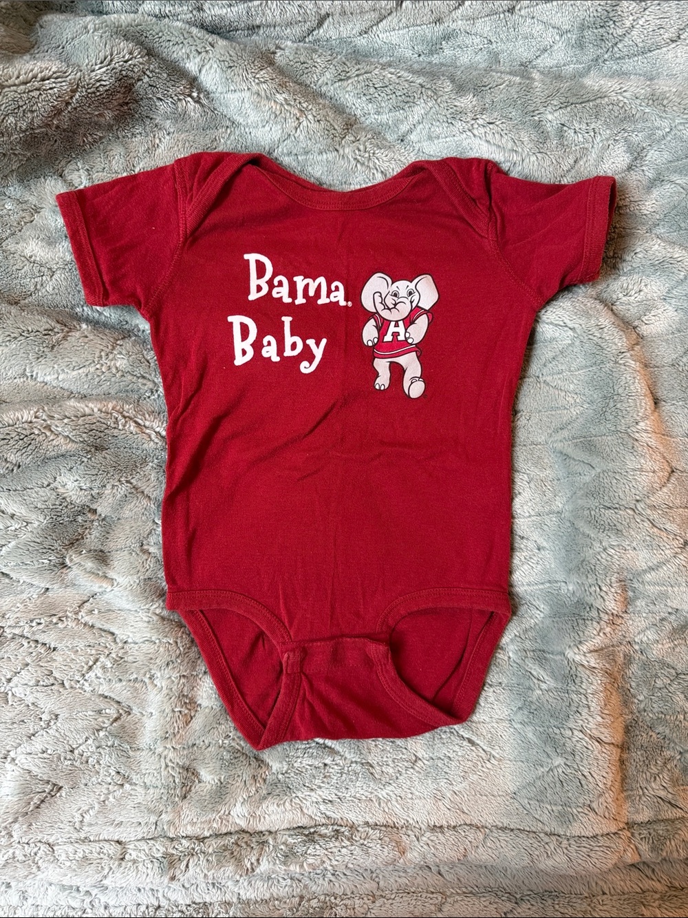 Rabbit Skins Red 'Bama Baby' Elephant Graphic Infant Bodysuit
